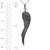 Thumbnail Image 3 of Black Diamond Accent Wing Pendant in Sterling Silver