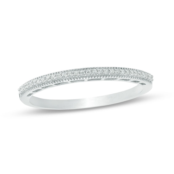 1/15 CT. T.w. Diamond Vintage-Style Anniversary Band in 10K White Gold