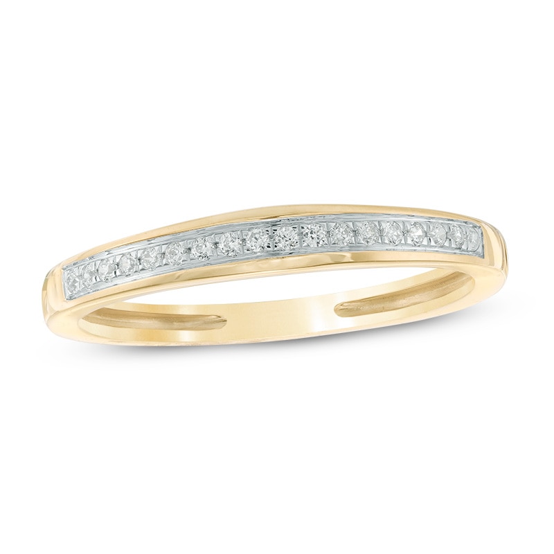 1/15 CT. T.W. Diamond Channel Anniversary Band in 10K Gold