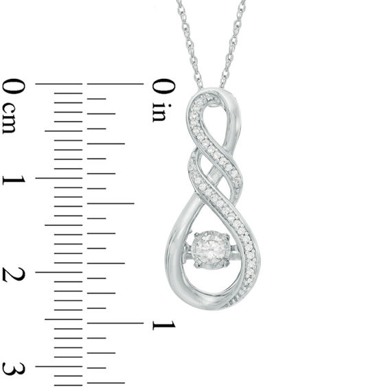 0.18 CT. T.w. Diamond Double Cascading Infinity Pendant in 10K White Gold