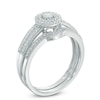 Thumbnail Image 2 of 1/3 CT. T.W. Diamond Double Frame Bridal Set in 10K White Gold