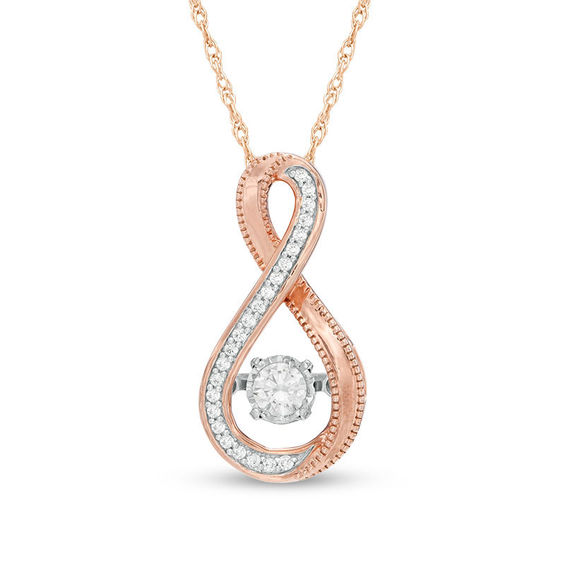 Unstoppable Love™ 1/5 CT. T.W. Diamond Infinity Vintage-Style Pendant in 10K Rose Gold Unstoppable Love™ 1/5 CT. T.W. Diamond Infinity Vintage-Style Pendant in 10K Rose Gold