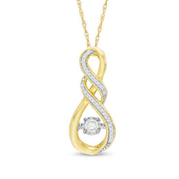 Unstoppable Love™ 1/5 CT. T.W. Diamond Cascading Infinity Pendant in 10K Gold