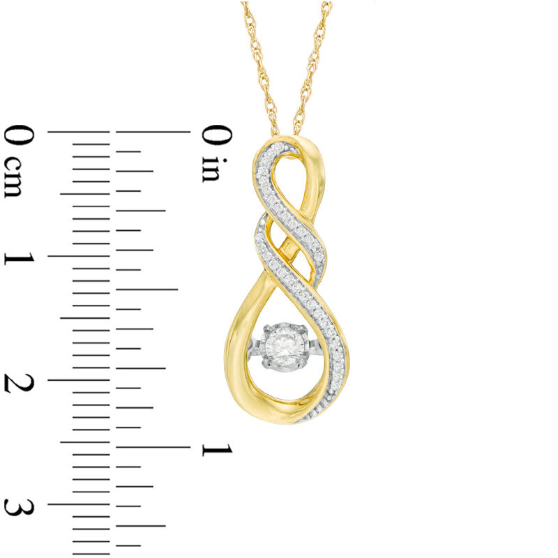 Unstoppable Love™ 1/5 CT. T.W. Diamond Cascading Infinity Pendant in 10K Gold