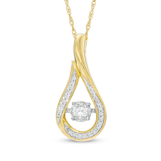 1/5 CT. T.w. Diamond Flame Pendant in 10K Gold