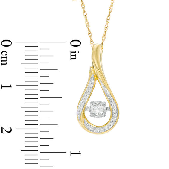 1/5 CT. T.w. Diamond Flame Pendant in 10K Gold