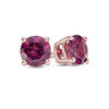 Thumbnail Image 1 of 5.0mm Rhodolite Garnet Solitaire Stud Earrings in 10K Rose Gold