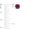 Thumbnail Image 2 of 5.0mm Rhodolite Garnet Solitaire Stud Earrings in 10K Rose Gold