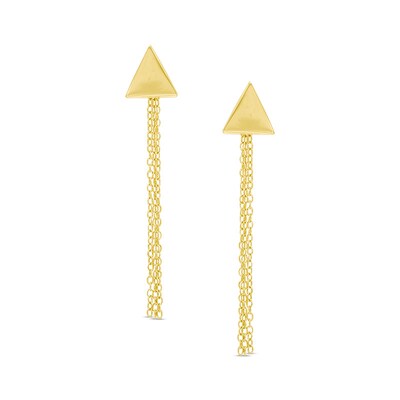 Chain Link Triangle Earring Studs
