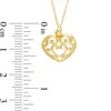 Thumbnail Image 2 of Scroll Heart Pendant in 10K Gold