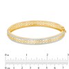 Thumbnail Image 2 of Vintage-Style Basket Weave Bangle and Hoop Earrings Set in Sterling Silver and 18K Gold Plate