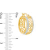 Thumbnail Image 3 of Vintage-Style Basket Weave Bangle and Hoop Earrings Set in Sterling Silver and 18K Gold Plate