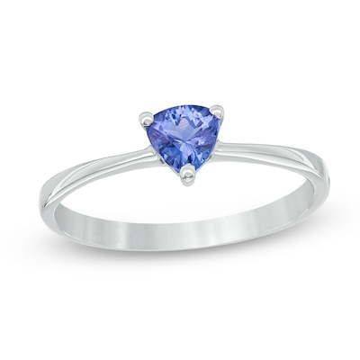Ladies 925 Solid Sterling Silver Brilliant Cut Tanzanite Solitaire Ring
