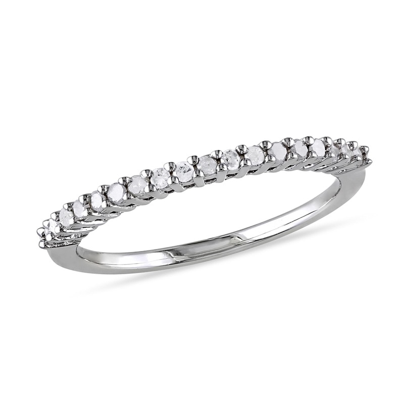 Main Image 1 of 1/5 CT. T.W. Diamond Anniversary Band in Sterling Silver