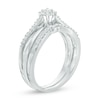 Thumbnail Image 2 of 1/4 CT. T.W. Diamond Split Shank Bridal Set in 10K White Gold