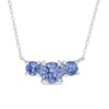 Thumbnail Image 1 of Tanzanite Three Stone Necklace in Sterling Silver