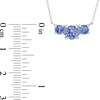 Thumbnail Image 2 of Tanzanite Three Stone Necklace in Sterling Silver