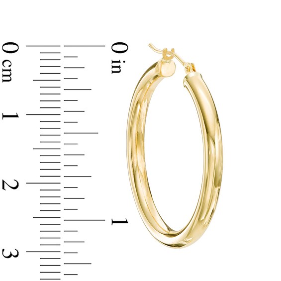 30mm Hoop Earrings in 14K Gold