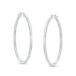 Hoops Earrings Zales 2 0 X 40mm Hoop Earrings In 14k White Gold