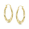 Thumbnail Image 1 of Swirl Hoop Earrings in 14K Gold