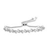 Thumbnail Image 1 of Open Hearts by Jane Seymour™ 1/20 CT. T.W. Diamond Sideways Link Bolo Bracelet in Sterling Silver - 9.5"