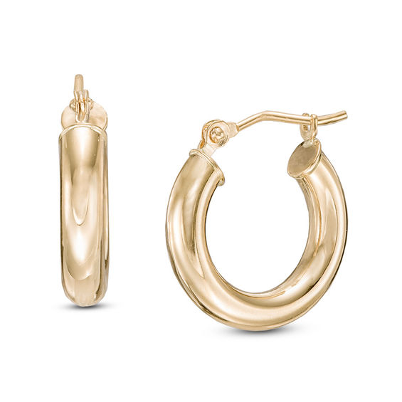 Made in Italy 15.0mm Tube Hoop Earrings in 10K Gold | Zales