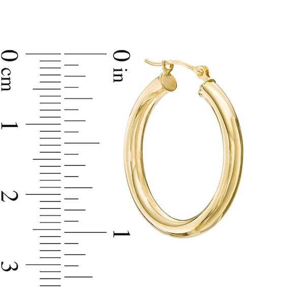 25mm Hoop Earrings in 14K Gold