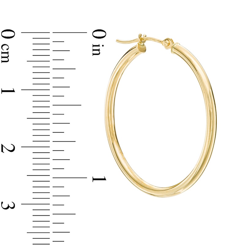 30mm Hoop Earrings in 14K Gold