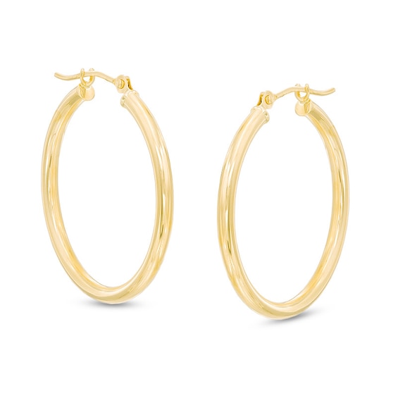 25mm Hoop Earrings in 14K Gold