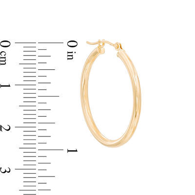 14K ROSE GOLD Filled Classic 0.5"-2" ROUND HOOP EARRINGS Available in 4 Styles 