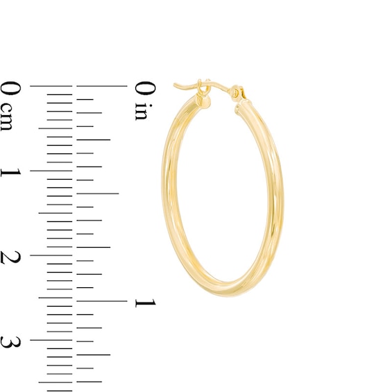 25mm Hoop Earrings in 14K Gold