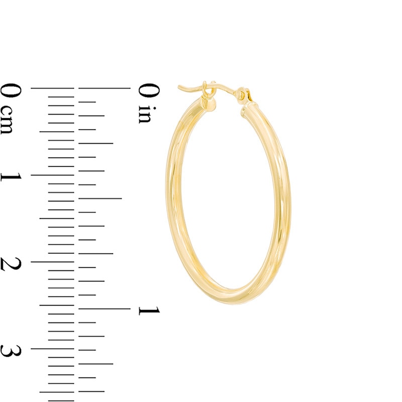 2.0 x 25mm Hoop Earrings in 14K Gold