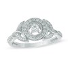 Thumbnail Image 0 of 1/3 CT. T.W. Diamond Frame Celtic Trinity Knot Ring in 10K White Gold