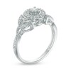 Thumbnail Image 1 of 1/3 CT. T.W. Diamond Frame Celtic Trinity Knot Ring in 10K White Gold