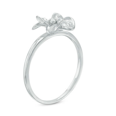 Diamond Accent Flower Ring in Sterling Silver | Zales