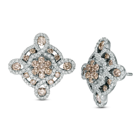 Chocolate diamond earrings zales discount