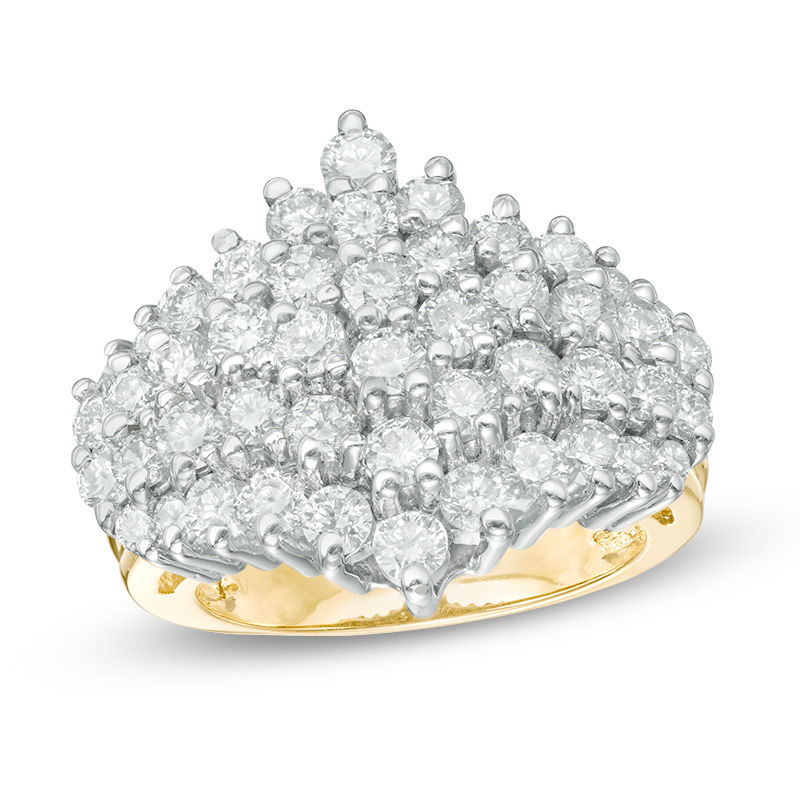 3 CT. T.W. Diamond Pyramid Composite Ring in 14K Gold