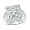 Thumbnail Image 0 of 1 CT. T.W. Diamond Vintage-Style Rectangle Ring in 14K White Gold (H/I1)