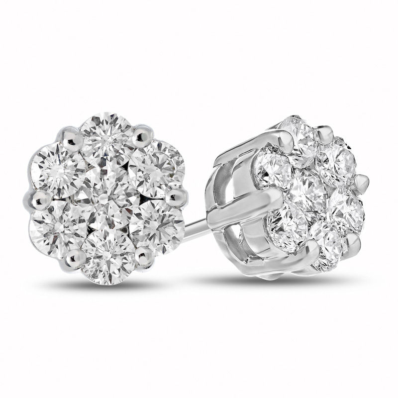 Zales diamond cluster earrings discount