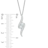 Thumbnail Image 2 of Ever Us® 1/2 CT. T.W. Two-Stone Diamond Bypass Pendant in 14K White Gold - 19"