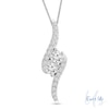 Thumbnail Image 1 of Ever Us® 3/4 CT. T.W. Two-Stone Diamond Bypass Pendant in 14K White Gold - 19"