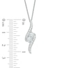 Thumbnail Image 2 of Ever Us® 3/4 CT. T.W. Two-Stone Diamond Bypass Pendant in 14K White Gold - 19"
