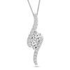 Thumbnail Image 0 of Ever Us® 1 CT. T.W. Two-Stone Diamond Bypass Pendant in 14K White Gold - 19"