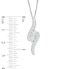 Thumbnail Image 1 of Ever Us® 1 CT. T.W. Two-Stone Diamond Bypass Pendant in 14K White Gold - 19"