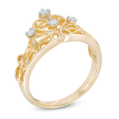 GOLD Crown Ring 14K real solid yellow Simulated Diamond size 7 ask 5 6 8 9