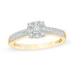 Thumbnail Image 0 of 1/4 CT. T.W. Diamond Double Row Promise Ring in 10K Gold