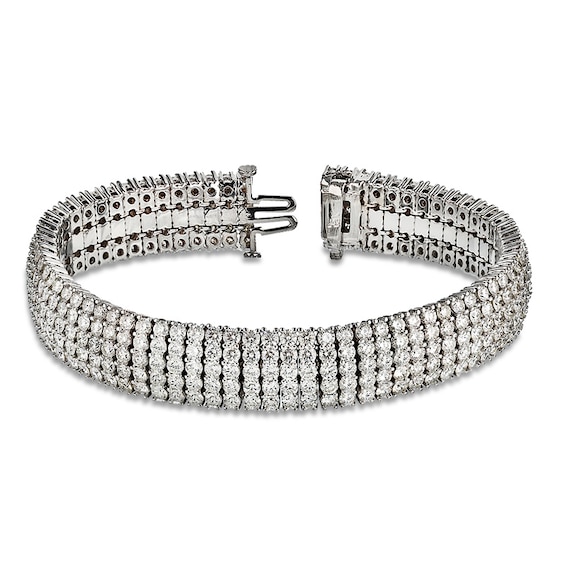 20 CT. T.w. Diamond Five Row Tennis Bracelet in 14K White Gold