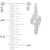 Thumbnail Image 1 of Ever Us® 5/8 CT. T.W. Two-Stone Diamond Bypass Hoop Earrings in 14K White Gold