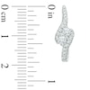 Thumbnail Image 2 of Ever Us® 5/8 CT. T.W. Two-Stone Diamond Bypass Hoop Earrings in 14K White Gold