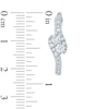 Thumbnail Image 2 of Ever Us® 3/8 CT. T.W. Two-Stone Diamond Swirl Hoop Earrings in 14K White Gold